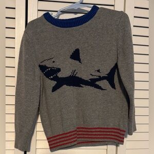 Baby Gap Gray Sweater with Shark Design- 4T